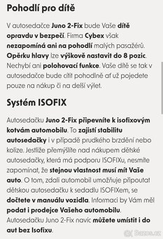 Cybex Juno 2 fix autosedačka s pultíkem 9-18 kg - 11