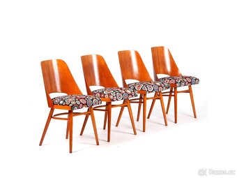 4x pohodlné jídelní židle TON, 100% stav - - 11