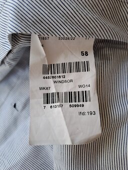 Modročerný pánský vlněný oblek Windsor modern vel. 58 na výš - 11