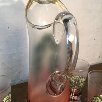 džbán a šest sklenic malovaná souprava - 11