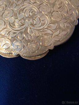 luxusní stříbrná PUDŘENKA-120g stará 110let - 11