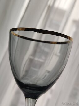 Luxusní sklenice Zlatá Zuzana, retro skleničky, ČSSR - 11