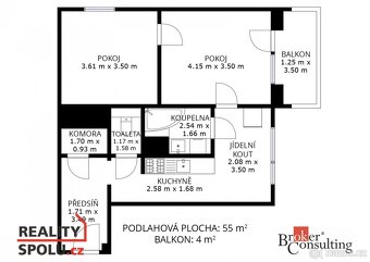 Pronájem, byty/2+1, 57 m2, Palackého, Znojmo, Znojmo [ID 721 - 11