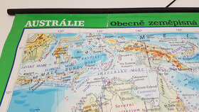 Stará školní mapa Austrálie a Nový Zéland - rok vydání 1991 - 11