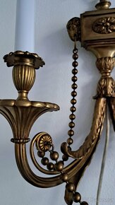 Starožitný secesní set, lustr, lampa,aplika, secese. - 11