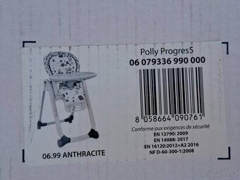 Jídelní židlička Chicco Polly Progres5 Anthracite - 11