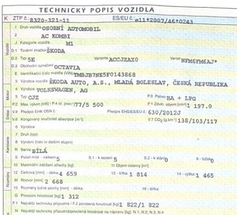 Škoda Octavia 3 kombi 1,2 + LPG (REZERVACE) - 11