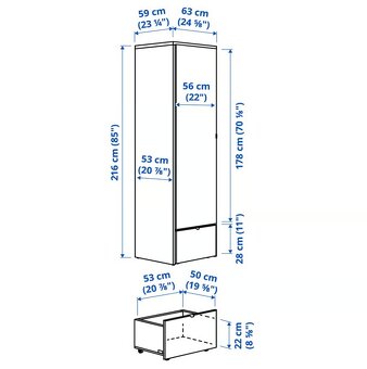 IKEA šatní skříň VISTHUS - 11