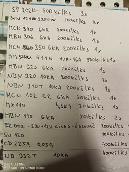 Jističe vypínače kontrolky stykače svodič - 11