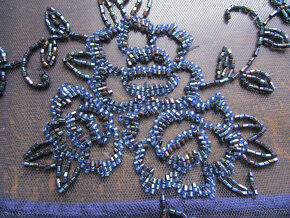 Plesové / svatební fialové šaty s korálky, S/36 - 11