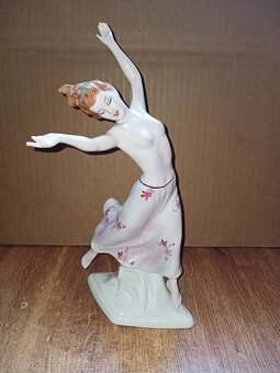 Polo akt tanečnice ART-DECO starý ROYAL DUX V.31cm - 11