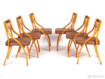 6x designové retro židle, návrh L.Volák, TOP stav. - 11