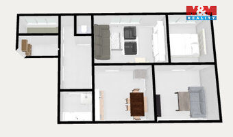 Prodej bytu 3+1, 78 m², Karlovy Vary, ul. Nad Dvorem - 11