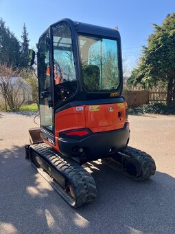 Prodám minibagr Kubota U27 s nulovým přesahem zádě - 11