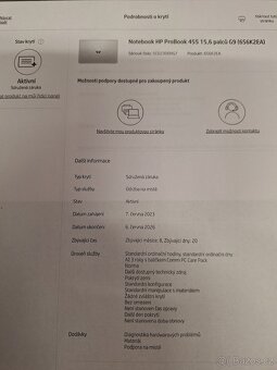 HP ProBook 455 15,6 palců G9 (6S6K2EA) záruka - 11