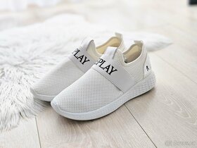 bílé tenisky, botasky, plátěnky s nápisem Repla - 11