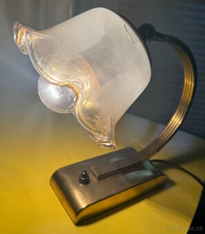 starožitná mosazná funkční lampička-více v inzerátu - 11