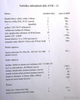 AVIE - náhradní díly - 11