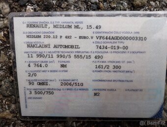 Renault Midlum 220dxi Euro 5, 12t. r.v. 2011 čelo 1t. měchy - 11