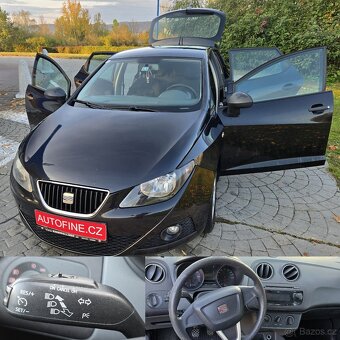 SEAT IBIZA 1,2 8v 2011 KLIMATIZACE,ALU KOLA, ČERNÁ PERLEŤ ME - 11