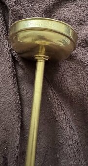 starožitný lustr funkční brokové sklo první republika - 11