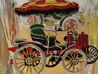 SILNOSTĚNNÁ SKLENĚNÁ LÁHEV DEKOROVANÁ VETERÁNY - 11