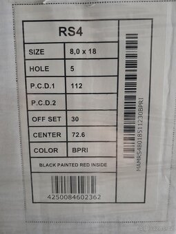 Alu disky R18 5x112 Et45 alebo Et30 8J MAM RS4 - 11