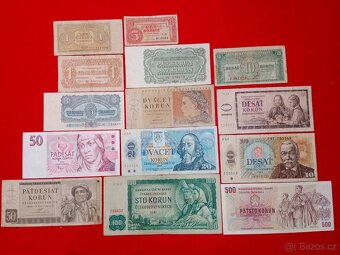 Československé mince 44 ks a bankovky 14 ks - 11