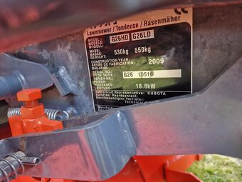 Zahradni Traktor sekačka KUBOTA G26 HD - PROFESSIONAL - 11