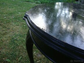 Starožitný dřevěný Gerstl kulatý stůl stolek 74x68 cm masiv - 11