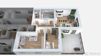 Nový střešní byt 3+kk s velkou terasou - Horská, Litvínov - 11