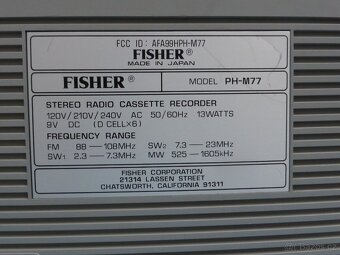 FISHER PH-M77 vzácný sbírkový radiomagnetofon - 11