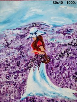 Ručně malované obrazy,akryl na plátně - 11