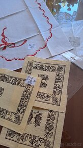 Retro ubrusy, lněné ubrousky, vánoční utěrky... - 11