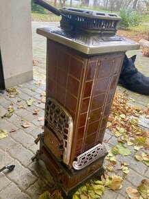 Litinová historická kamna Maják automat 111 Originál stav - 11