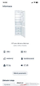 Vestavná lednice Liebherre icus 3314 vomfort - 11