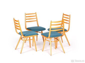 Designové jídelní retro židle TON, 4 kusy. - 11