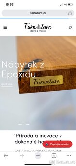 Stůl z masivu a epoxidovou pryskyřicí - 11