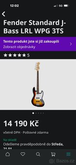 Fender Standard Jazz Bass LRL 3TS - 11