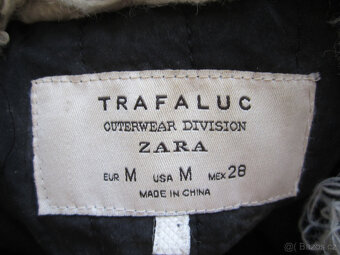 Kabát zn. Zara Trafaluc, šedá/černá, 72% vlna, M/L - 11