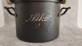 Velmi starý tlakový hrnec tz.tlakáč D.R.G.M  težký, starožit - 11