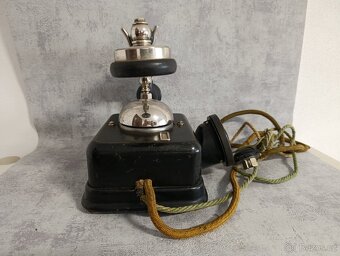 Velmi starý těžký dánský kovový telefon KTAS D08 - 11