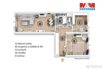 Prodej bytu 2+1, 57m², DB v Nymburce, ul. Rybářská - 11