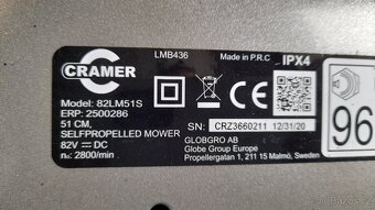 Aku sekačka Cramer 82 LM 51 S - 11