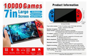 PSP HERNÍ KONZOLE NOVÝ MODEL 10.000 HER - 11