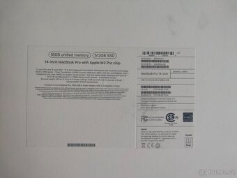 MacBook Pro 14" – Apple M3 Pro – TOP STAV, 100% baterie - 11