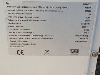 Tepelné čerpadlo k bazénu Cristaline typ RBR-35Y (28027L) - 11