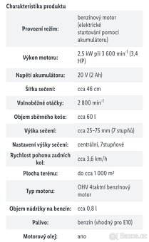 Benzínová sekačka peformance,elektrické startování - 11