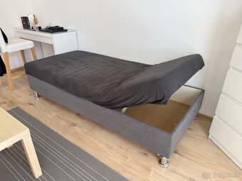 Válenda s úložným prostorem a polohovací matrací š.90cm - 11