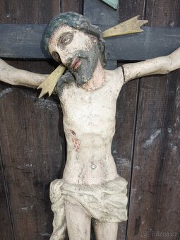 Starý Kristus dřevěný , super model - 11